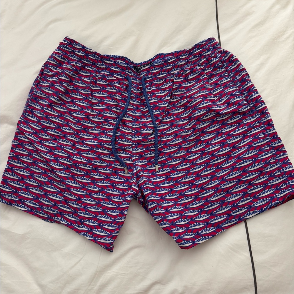 Vilebrequin XXXL Red and Blue Patterned Swim Trunks